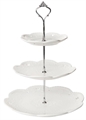 Vintage Porcelain Compotier - White and Silver Cake Stand in Miami, Ft. Lauderdale, Palm Beach