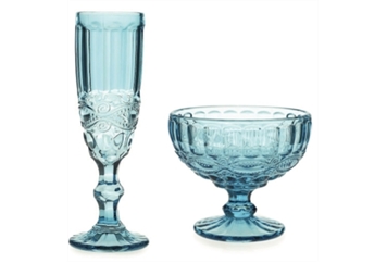 Amelie Blue Glassware Collection in Miami, Ft. Lauderdale, Palm Beach