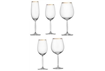 Diva Gold Glassware Collection in Miami, Ft. Lauderdale, Palm Beach