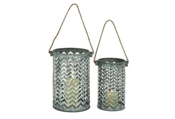 Galvanized Lanterns with Rope Set in Miami, Ft. Lauderdale, Palm Beach