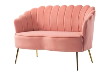 Hendrix Pink Velvet Flared Arm Loveseat in Miami, Ft. Lauderdale, Palm Beach