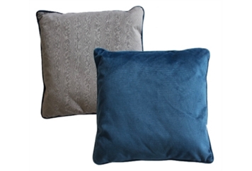 Pillow - Blue & Silver Suede Forjado in Miami, Ft. Lauderdale, Palm Beach