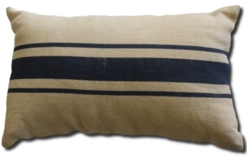 Pillow - Navy Blue & Natural Woven in Miami, Ft. Lauderdale, Palm Beach