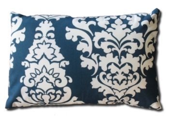 Pillow - Navy Blue Damask in Miami, Ft. Lauderdale, Palm Beach