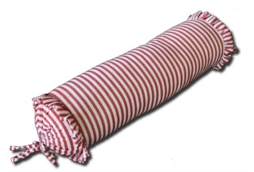 Pillow - Red & White Striped Bolster (24"x7") in Miami, Ft. Lauderdale, Palm Beach