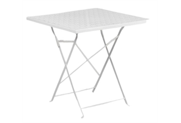 Cafe Folding Table - White Metal in Miami, Ft. Lauderdale, Palm Beach