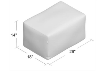 Pouf - White Rectangle in Miami, Ft. Lauderdale, Palm Beach