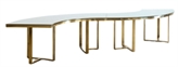 Bilbao Serpentine Dining Table - Gold in Tampa, St Petersburg