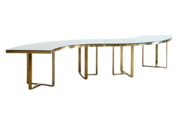 Bilbao Serpentine Dining Table - Gold in Tampa, St Petersburg