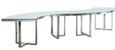 Bilbao Serpentine Dining Table - Silver in Tampa, St Petersburg