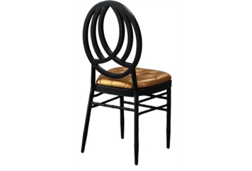 Phoenix Black Chair with Gold Tufted in Tampa, St Petersburg