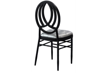 Phoenix Black Chair with Silver Tufted in Tampa, St Petersburg