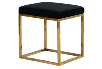 Berlin Square Ottoman - Black in Naples, Marco Island, Ft. Myers