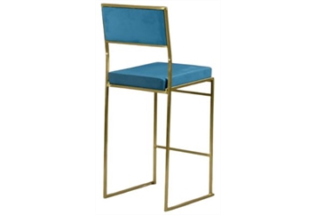 Tribeca Gold Barstool - Turquoise in Miami, Ft. Lauderdale, Palm Beach
