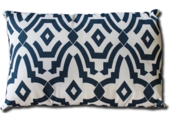 Pillow - Navy Blue Moroccan Tile in Orlando