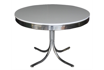 Retro White/Chrome Cafe Table in Orlando