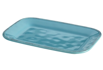 Stoneware Rectangular Platter Agave Blue in Orlando