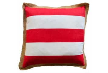 Pillow - Red & White Stripe Weave in Tampa, St Petersburg