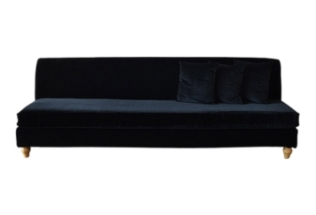 Velluto Sofa - Black 6ft in Tampa, St Petersburg