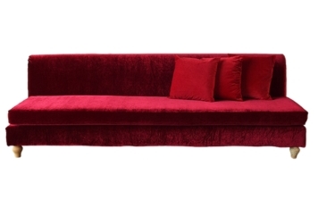 Velluto Sofa - Red 6ft in Miami, Ft. Lauderdale, Palm Beach