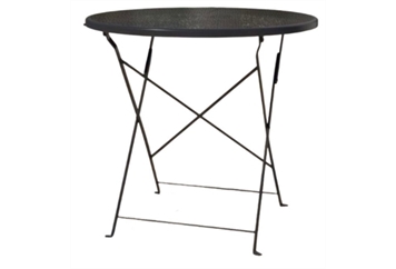 Cafe Folding Table - Black Metal in Naples, Marco Island, Ft. Myers