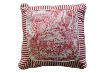 Pillow - Red & White Striped Historic in Naples, Marco Island, Ft. Myers