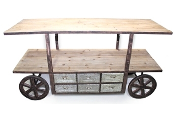Rustic Wood Console Table in Naples, Marco Island, Ft. Myers