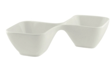 White Divided Square Bowl in Naples, Marco Island, Ft. Myers