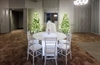 LED White Round Top Dining Table - 5ft in Orlando