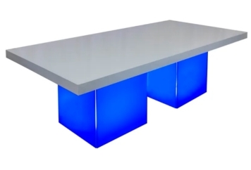 LED White Top Dining Table - 8ft in Orlando