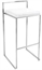 Malta Silver Barstool - White in Naples, Marco Island, Ft. Myers