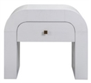 Curved White End Table in Miami, Ft. Lauderdale, Palm Beach