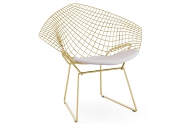 Wire Diamond Chair - Gold in Miami, Ft. Lauderdale, Palm Beach