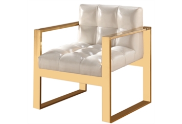 Gold Cube Lounge Chair in Naples, Marco Island, Ft. Myers