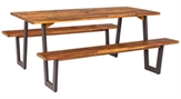 Wood Picnic Dining Table in Miami, Ft. Lauderdale, Palm Beach