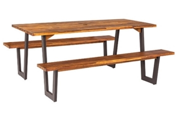 Wood Picnic Dining Table in Miami, Ft. Lauderdale, Palm Beach