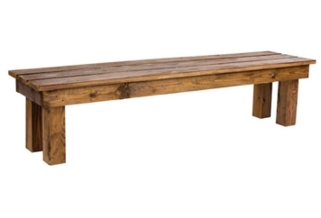 Wooden Bench - Backless in Miami, Ft. Lauderdale, Palm Beach