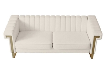 Cream Velvet Sofa in Miami, Ft. Lauderdale, Palm Beach