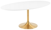 Tulip Dining Table - Gold in Miami, Ft. Lauderdale, Palm Beach