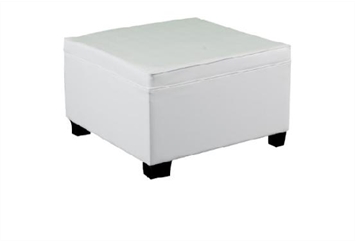 High Back White Ottoman in Naples, Marco Island, Ft. Myers