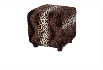 Minotti Cube Ottoman - Leopard in Naples, Marco Island, Ft. Myers