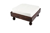 Moroccan Ottoman Ivory Cushion in Naples, Marco Island, Ft. Myers