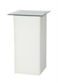 Leather White Highboy Table - Glass Top in Naples, Marco Island, Ft. Myers