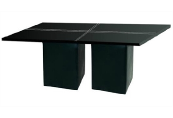 Leather Black Dining Table in Naples, Marco Island, Ft. Myers