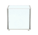 LED Acrylic End Table with Silver Frame in Naples, Marco Island, Ft. Myers