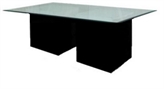 Leather Black Dining Table - Glass Top in Naples, Marco Island, Ft. Myers