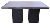 Leather Black Dining Table - Mirror Top in Naples, Marco Island, Ft. Myers