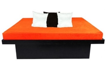 Lounge Bed - Black and Pumpkin in Naples, Marco Island, Ft. Myers