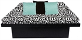 Lounge Bed - Black and Zebra in Naples, Marco Island, Ft. Myers