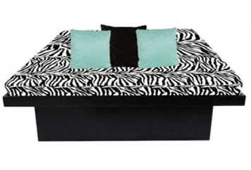 Lounge Bed - Black and Zebra in Naples, Marco Island, Ft. Myers